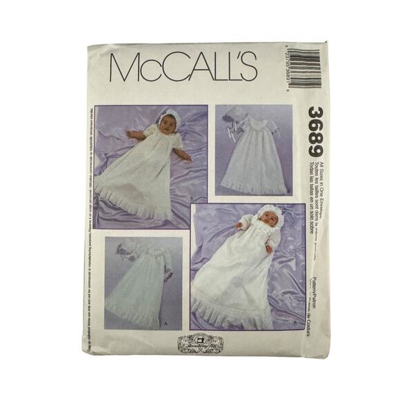 McCall's Gooseberry Hill Sewing Pattern 3689 Christening Dresses NEW - Picture 1 of 2